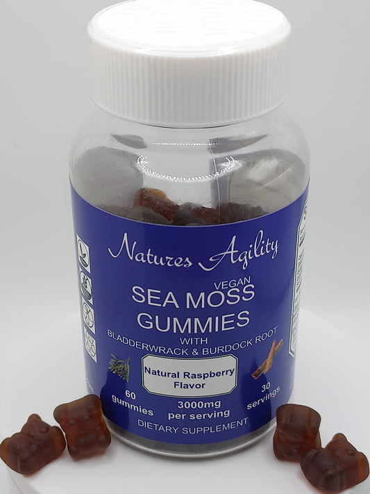 Natures Agility Sea Moss Gummies with Bladderwrack & Burdock Root