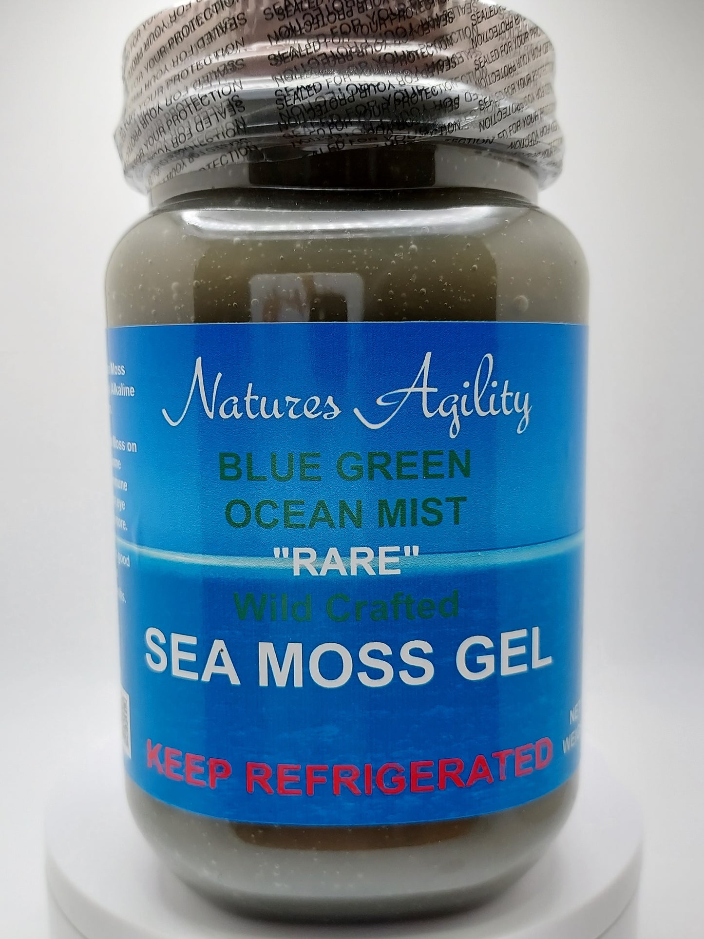 "Blue Green Ocean Mist" (RARE, Wild Crafted from the rocks) Green Sea Moss Gel