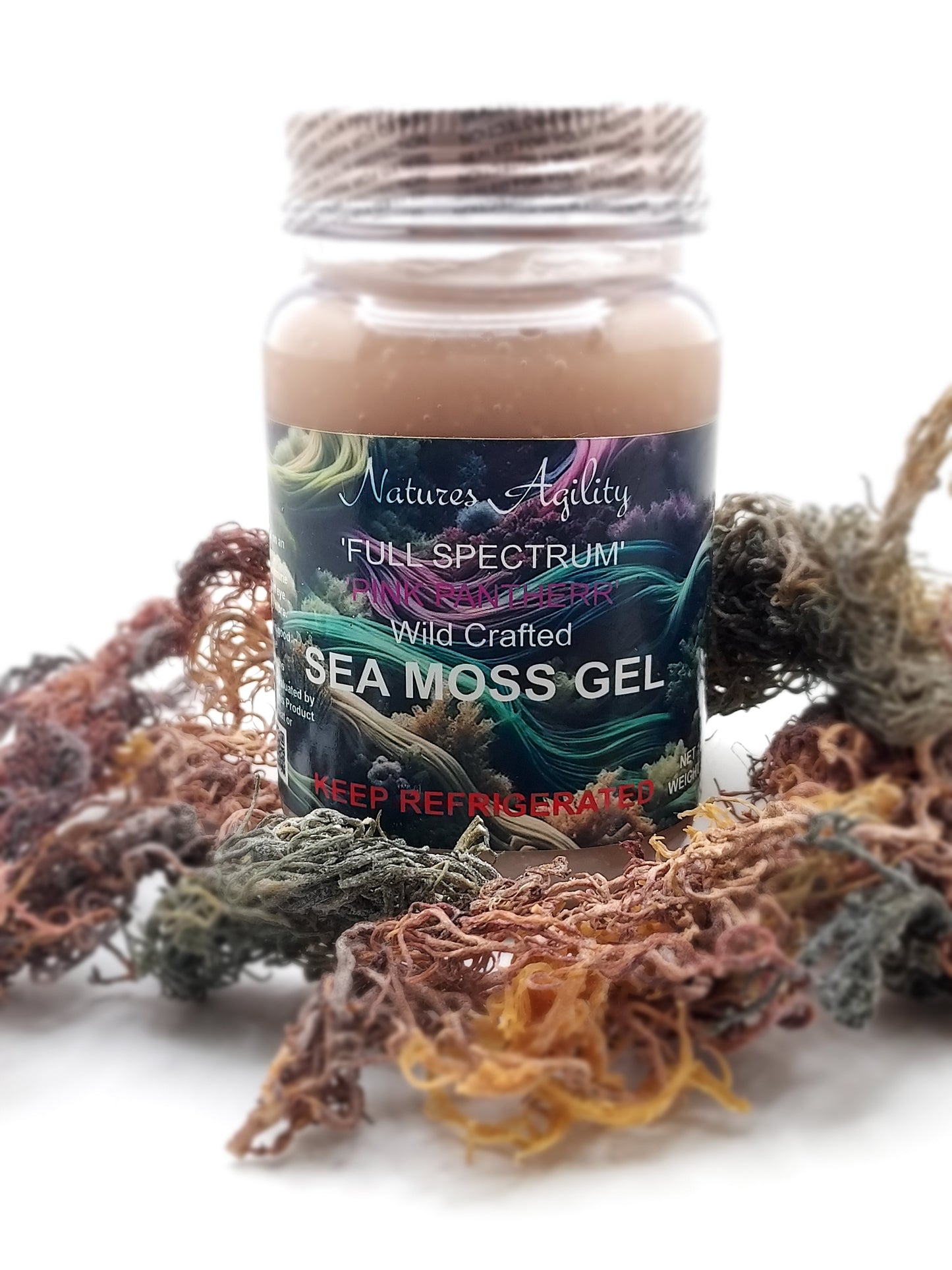 Full Spectrum "Pink Pantherr" (Wild Crafted from the rocks) Sea Moss Gel